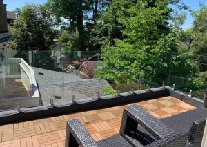 outdoor railing for balcony in Toronto home