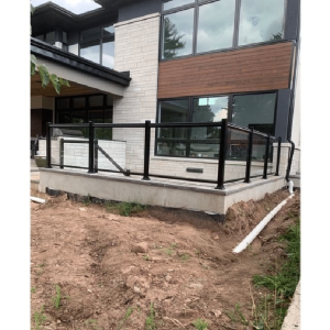 exterior railing installed on residential balcony