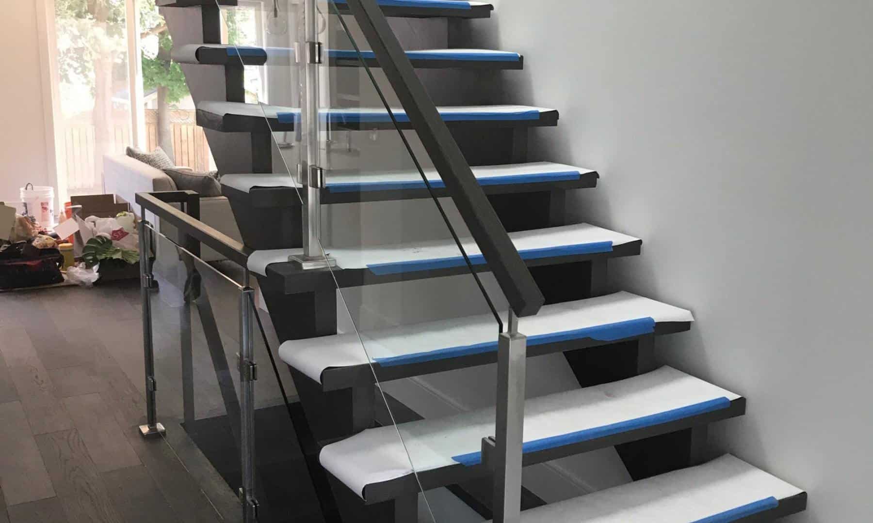 indoor glass railing for stairs