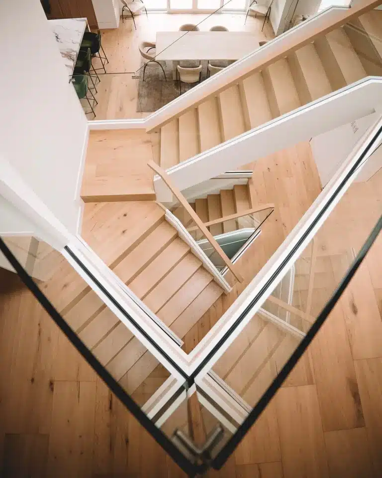 Wooden Stairs and glass-railing-darvish