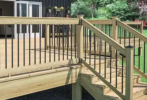 Wood Railings for Outdoor Stairs in Toronto
