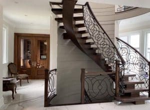 curved stairs interior design