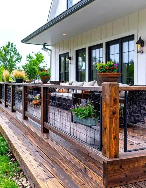 Modern Horizontal Slat Railing