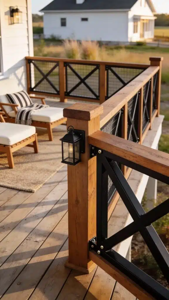 Farmhouse Wire Mesh Railing