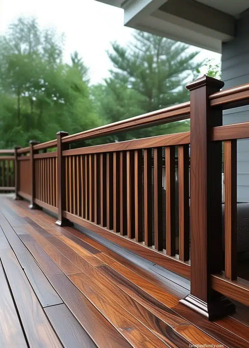 Farmhouse X-Brace Metal and Wood Railing