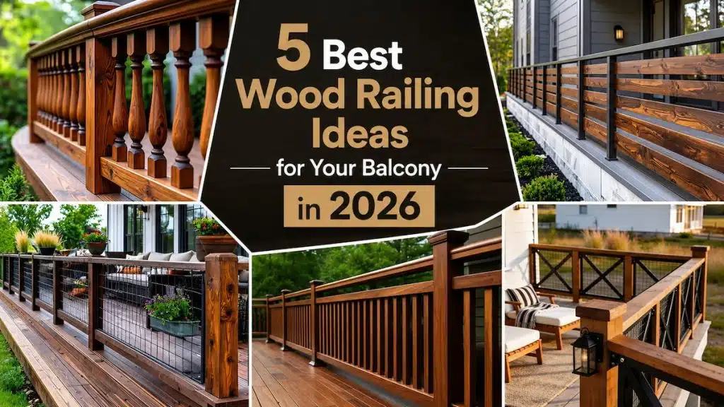 5 idea for wood railing
