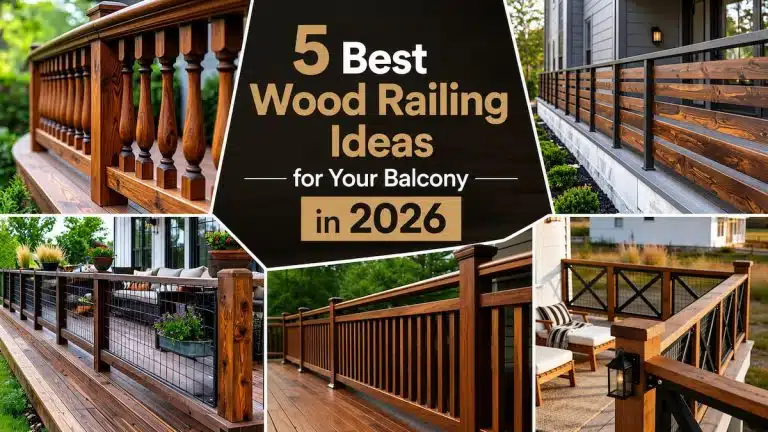 5 idea for wood railing